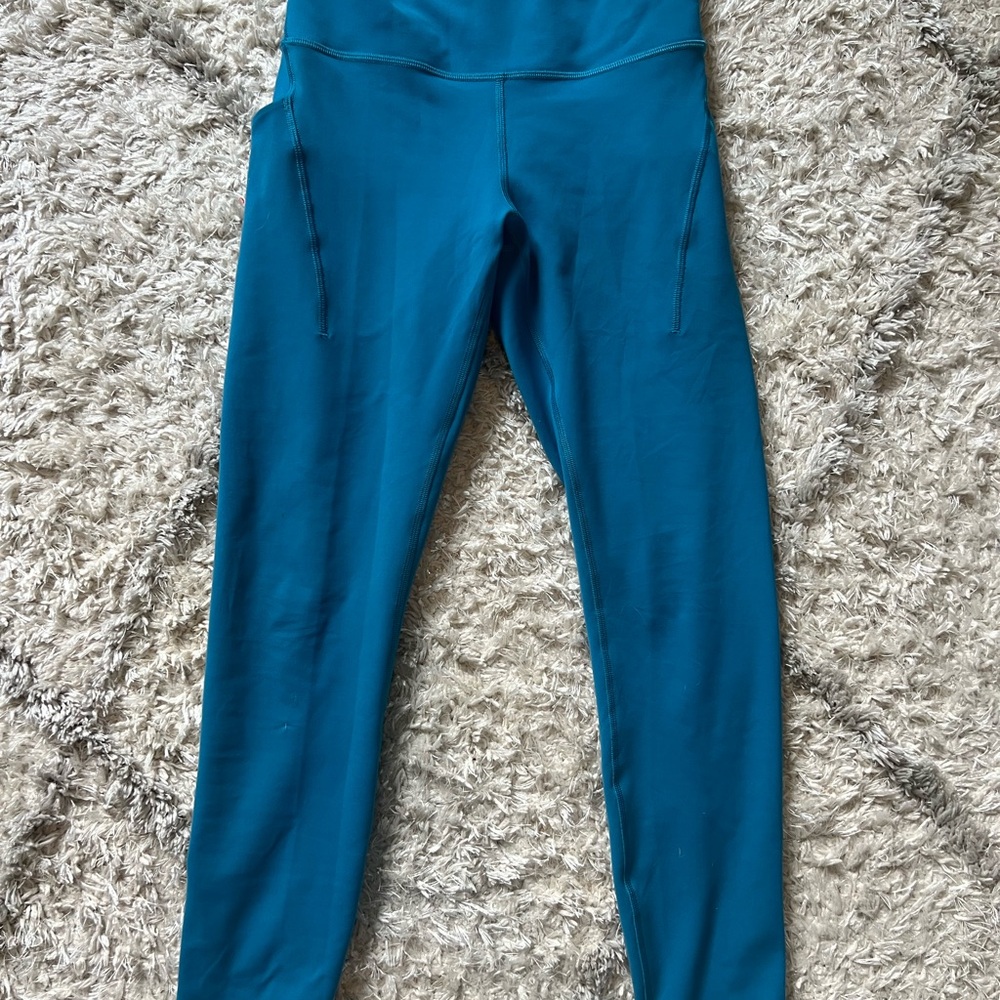 Lululemon Athletica Teal Blue Leggings with pockets
